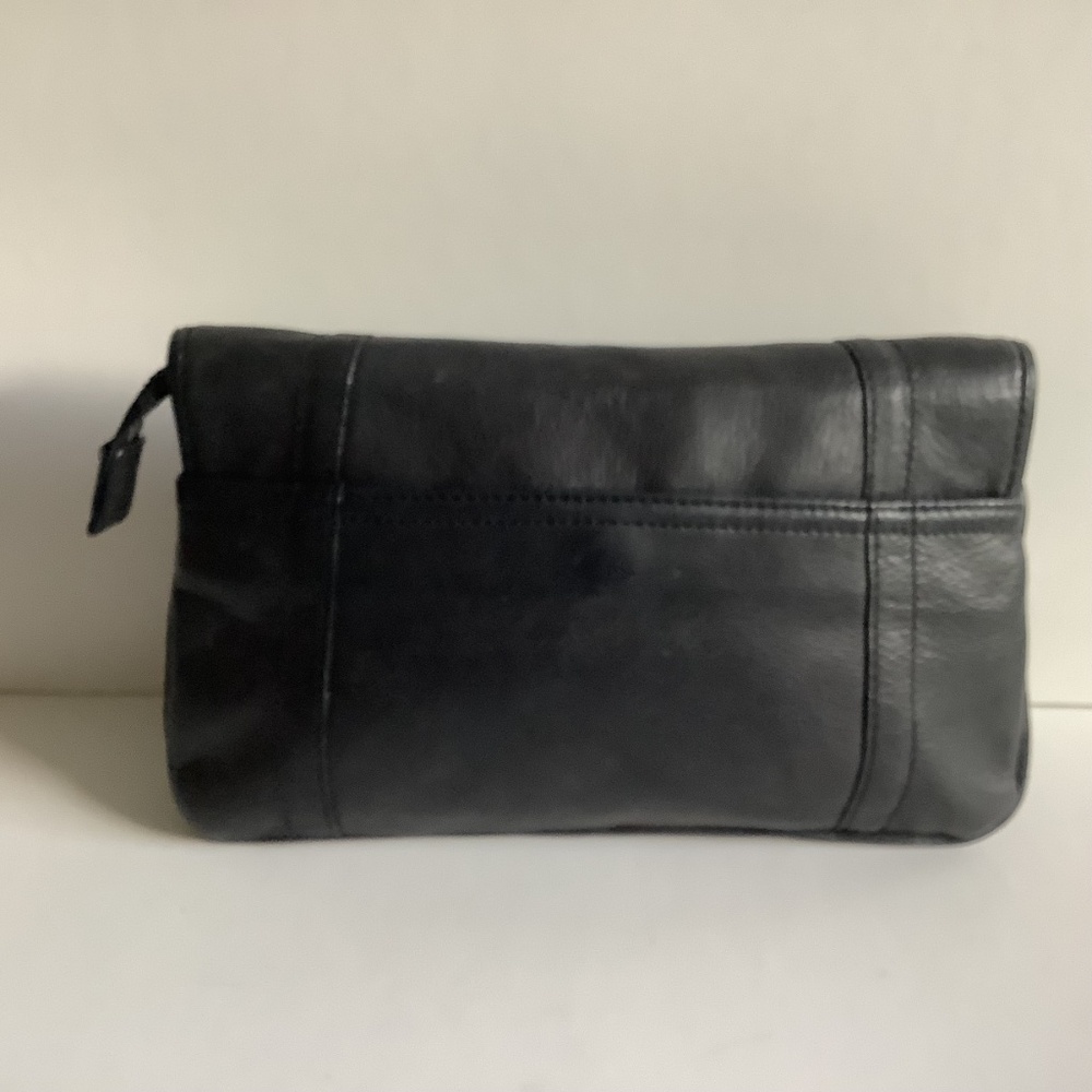 Betsey Johnson Black Leather Clutch with Silver Detail - Picture 3 of 10
